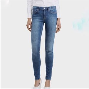 Acne Studios Skin 5 jeans blue mid rise slim leg denim